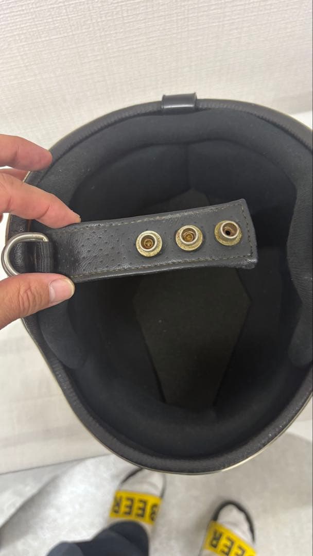 オレンジラメ仕上げ ジェットヘルメット