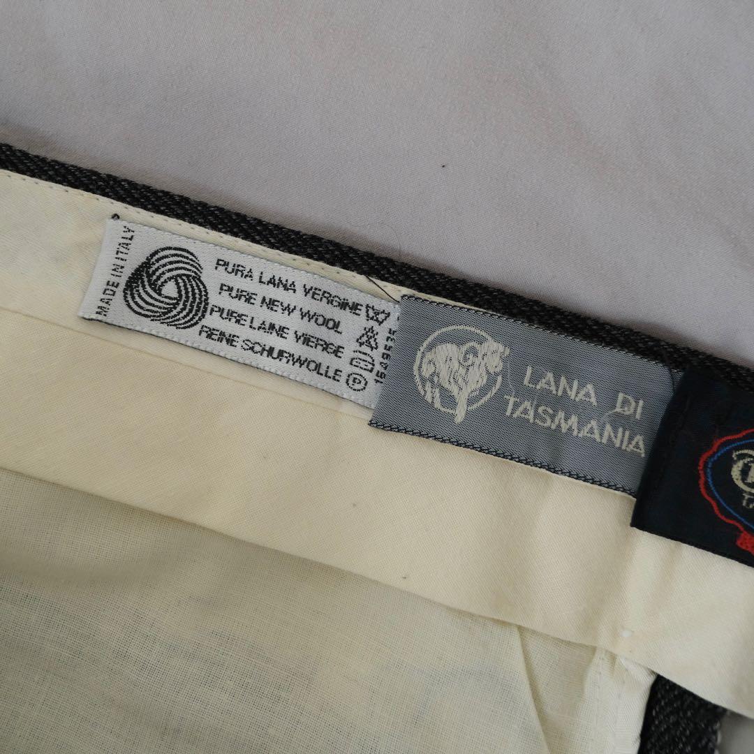 80s イタリア製 euro vintage チャコールグレー スラックス