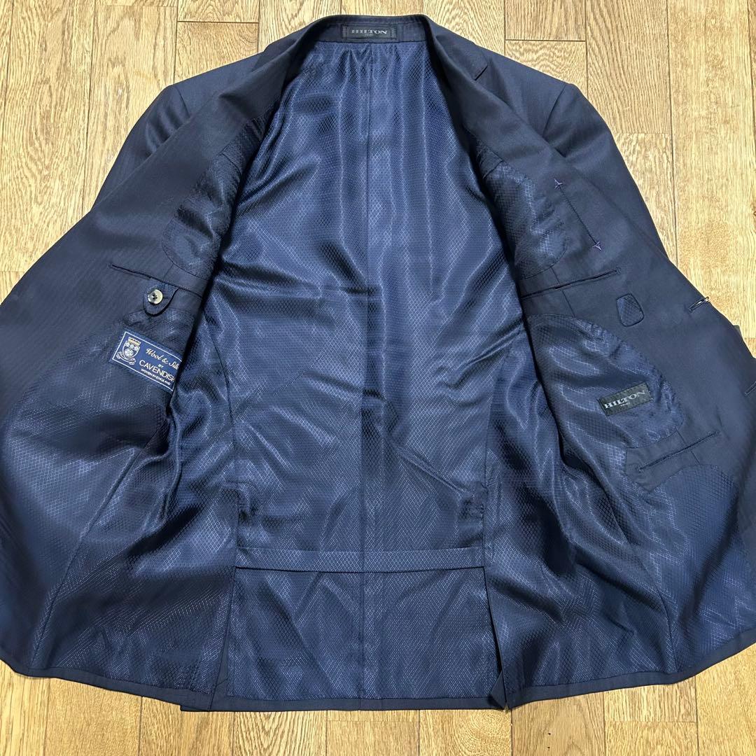 【新品未使用】HILTON ウール＆シルク ビジネス スーツ イギリス生地使用