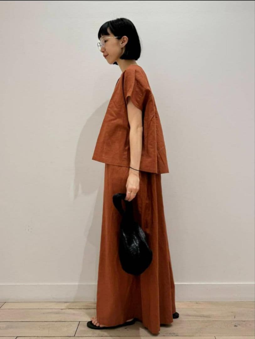 【used品】 かぐれ ワイドオールインワン&クロップドブラウス セットアップ