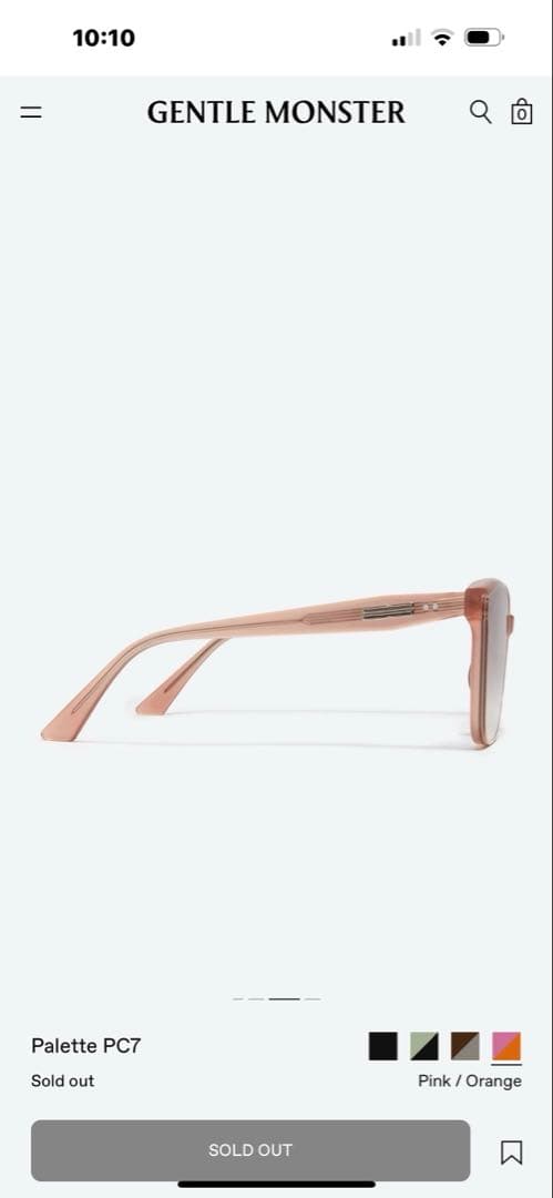 GENTLE MONSTER サングラスPALETTE ピンク／オレンジ