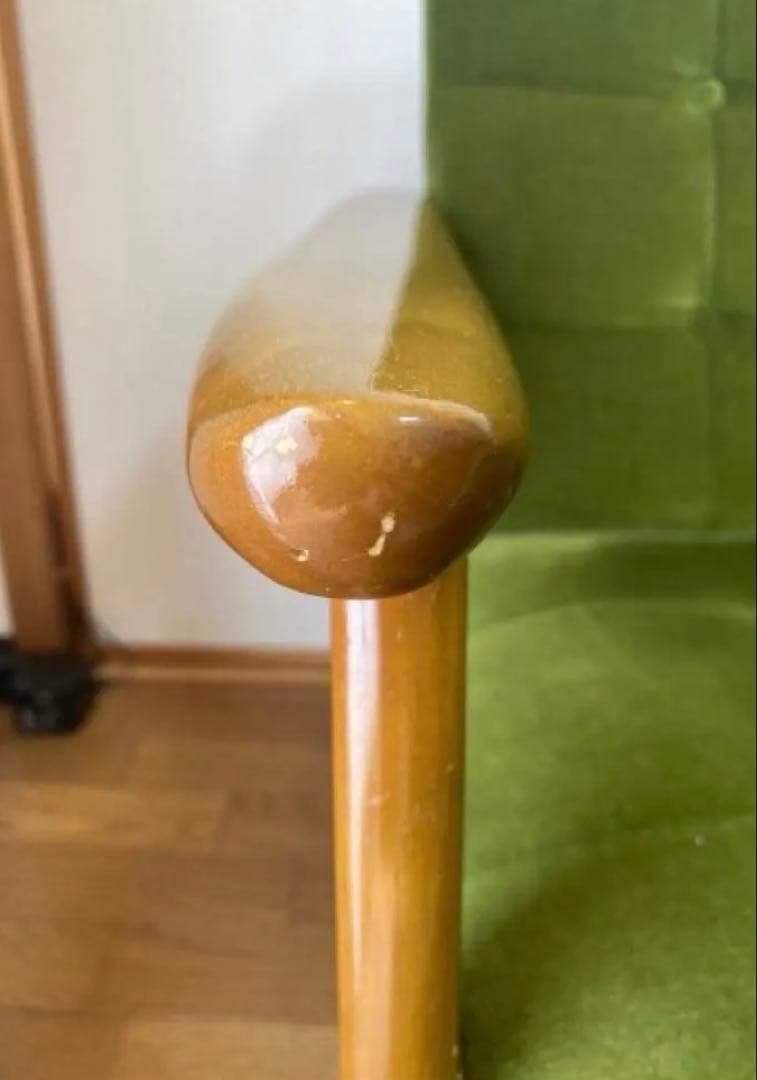 カリモク60　Kチェア　2シーター　モケットグリーン