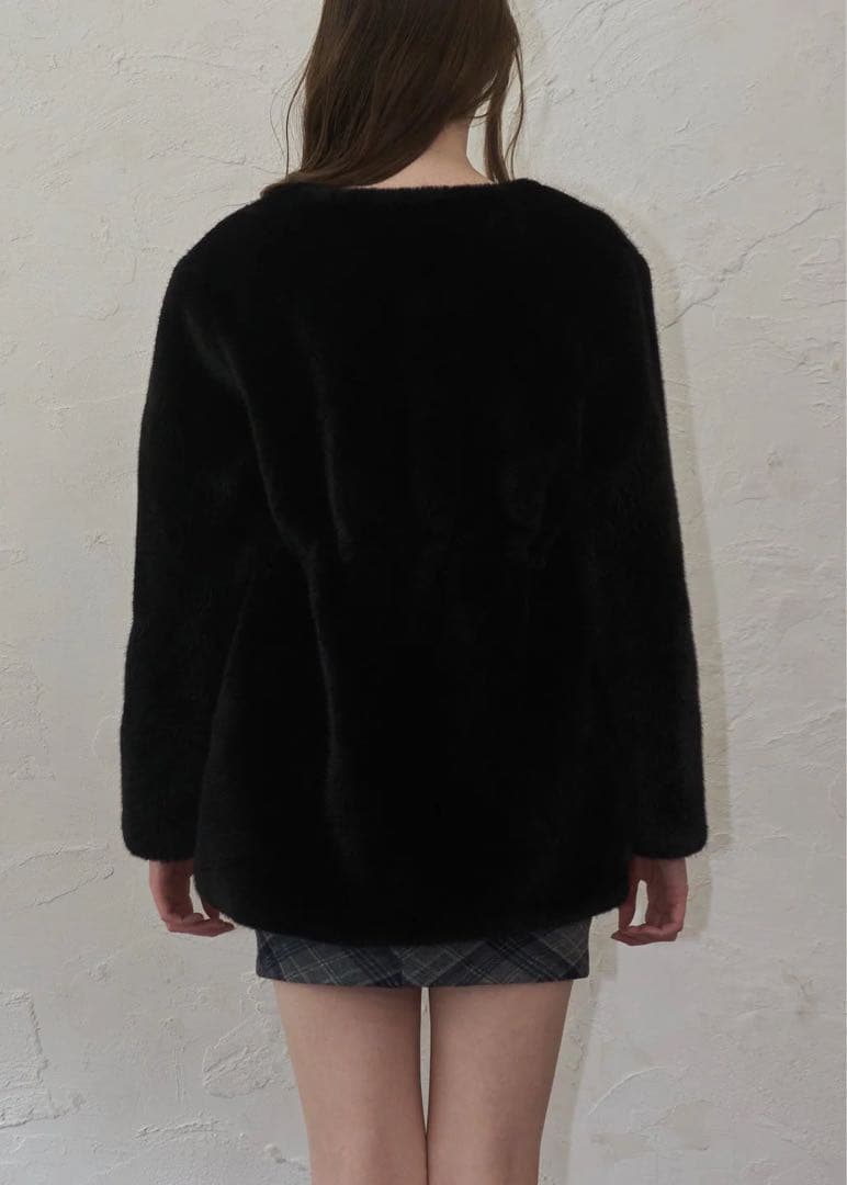 WAISTMARK ECO FUR COAT ♡ yilon