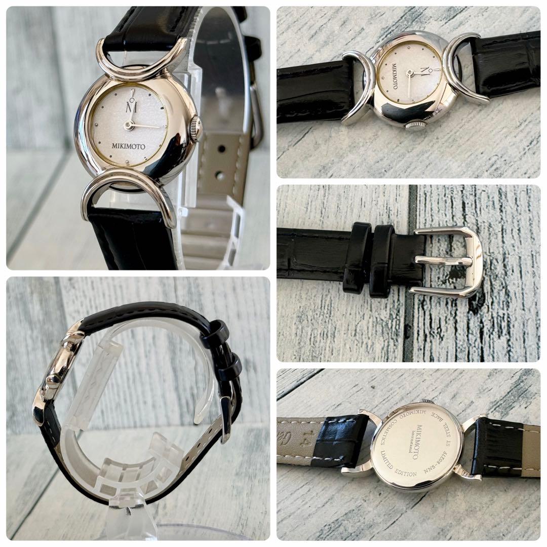 【電池交換済】MIKIMOTO ミキモト 腕時計 ラウンド シルバー レディース