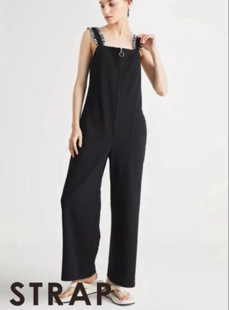 BORDERS at BALCONY フリルストラップオールインワン38