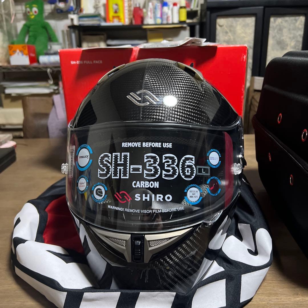 SH-336 カーボン フルフェイスヘルメット Lサイズ ヘルメットバック付き