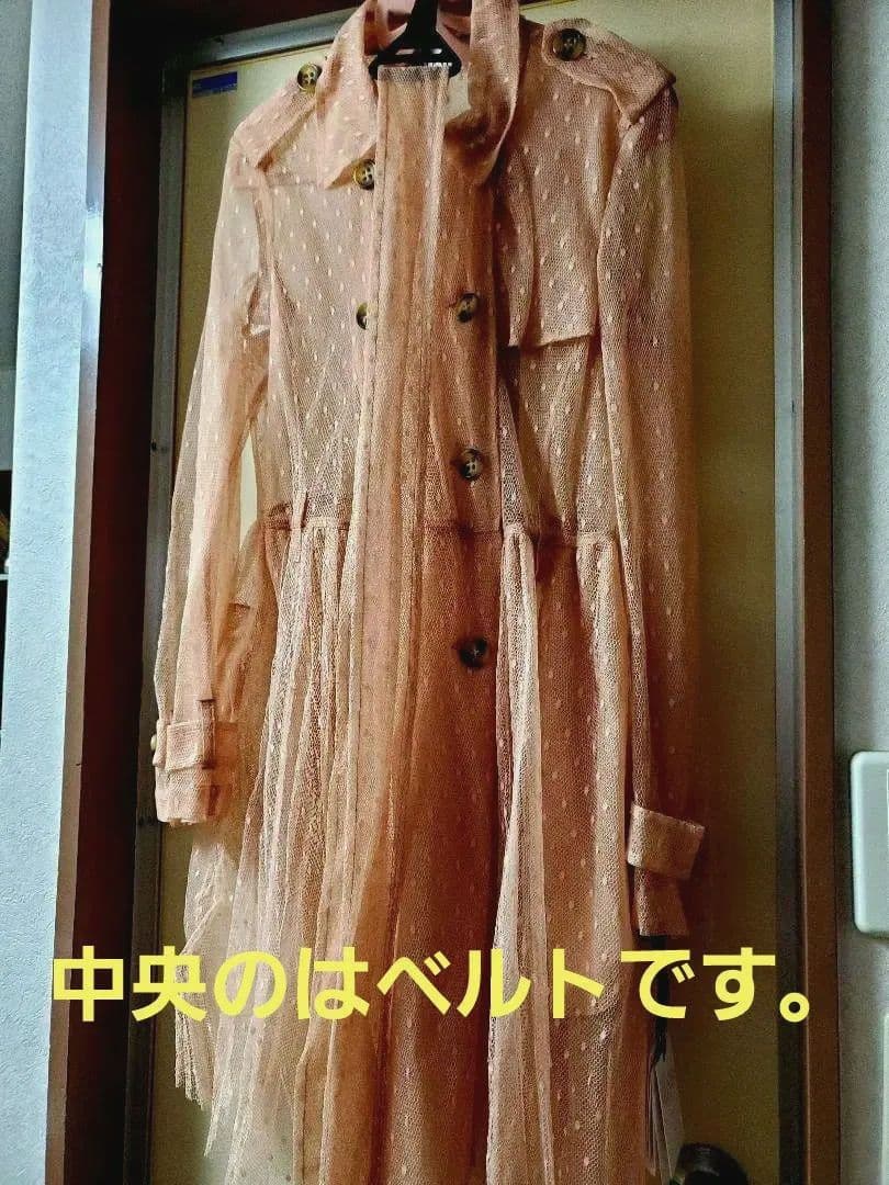 RED VALENTINOベージュピンク透け感チュールトレンチコート日本未入荷色
