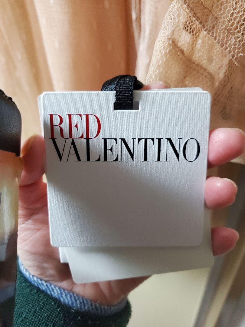 RED VALENTINOベージュピンク透け感チュールトレンチコート日本未入荷色