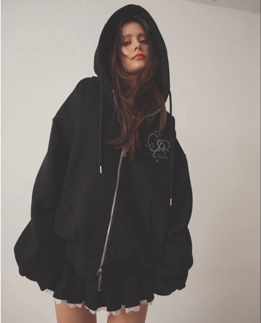 トップス pellicule motif stone big PK BLACK