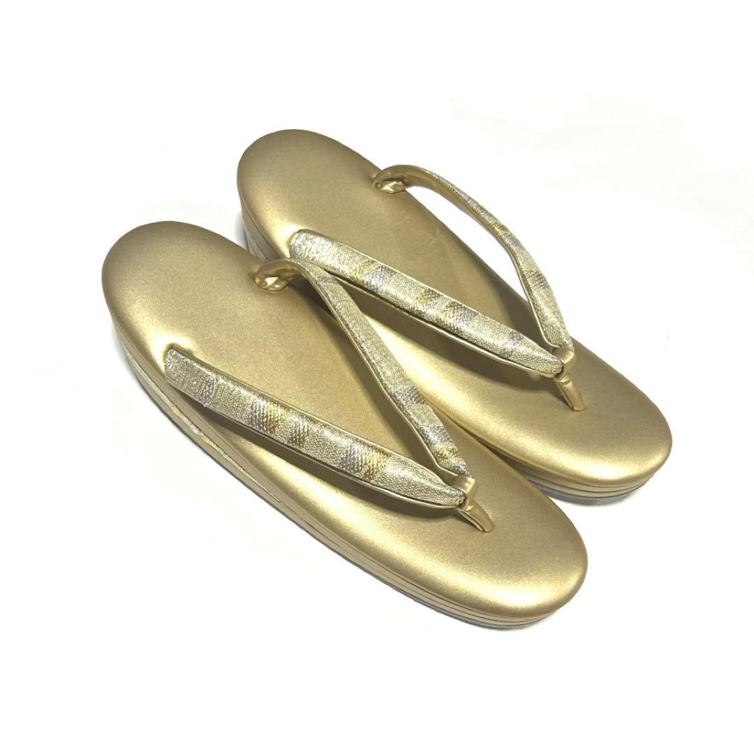 【新品級美品】伊と忠　和装バッグ草履セット　三層　フォーマル　成人式　M〜L