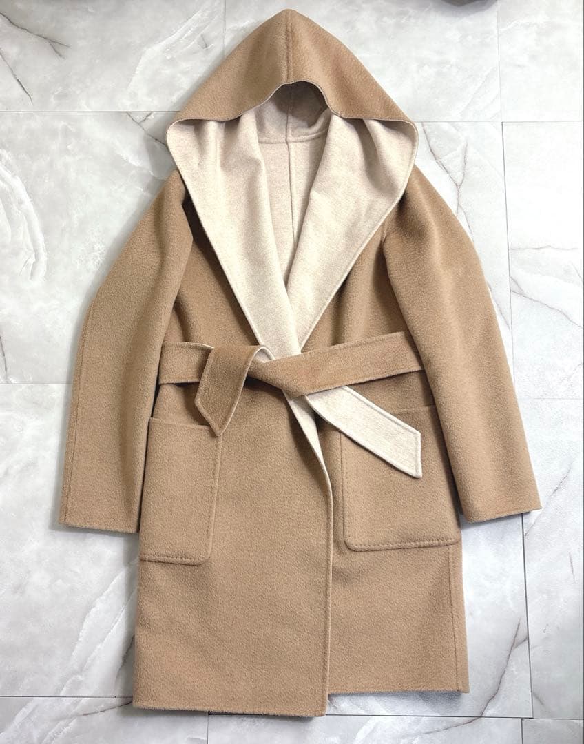 美品　マックスマーラ　クチートアマーノ　リバーシブル　コート　サイズ36キャメル