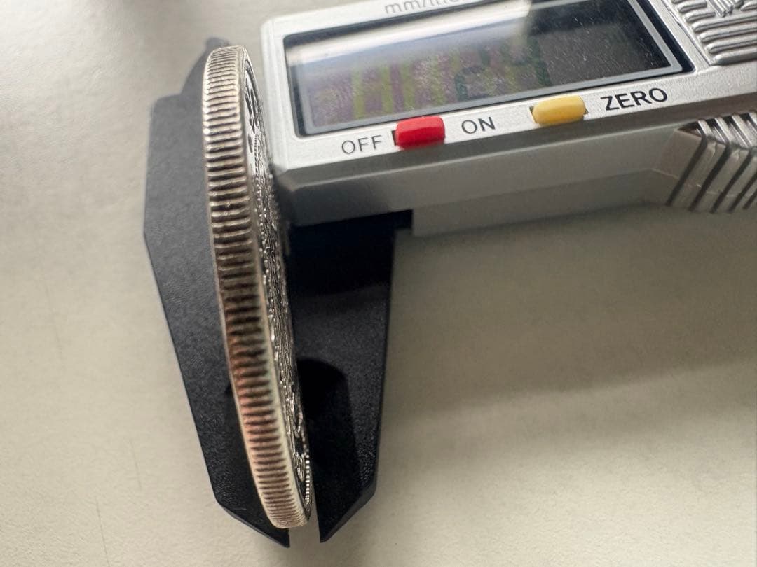 蛙さま専用【本物保証】　美品　大型　一圓銀貨　明治14年銘