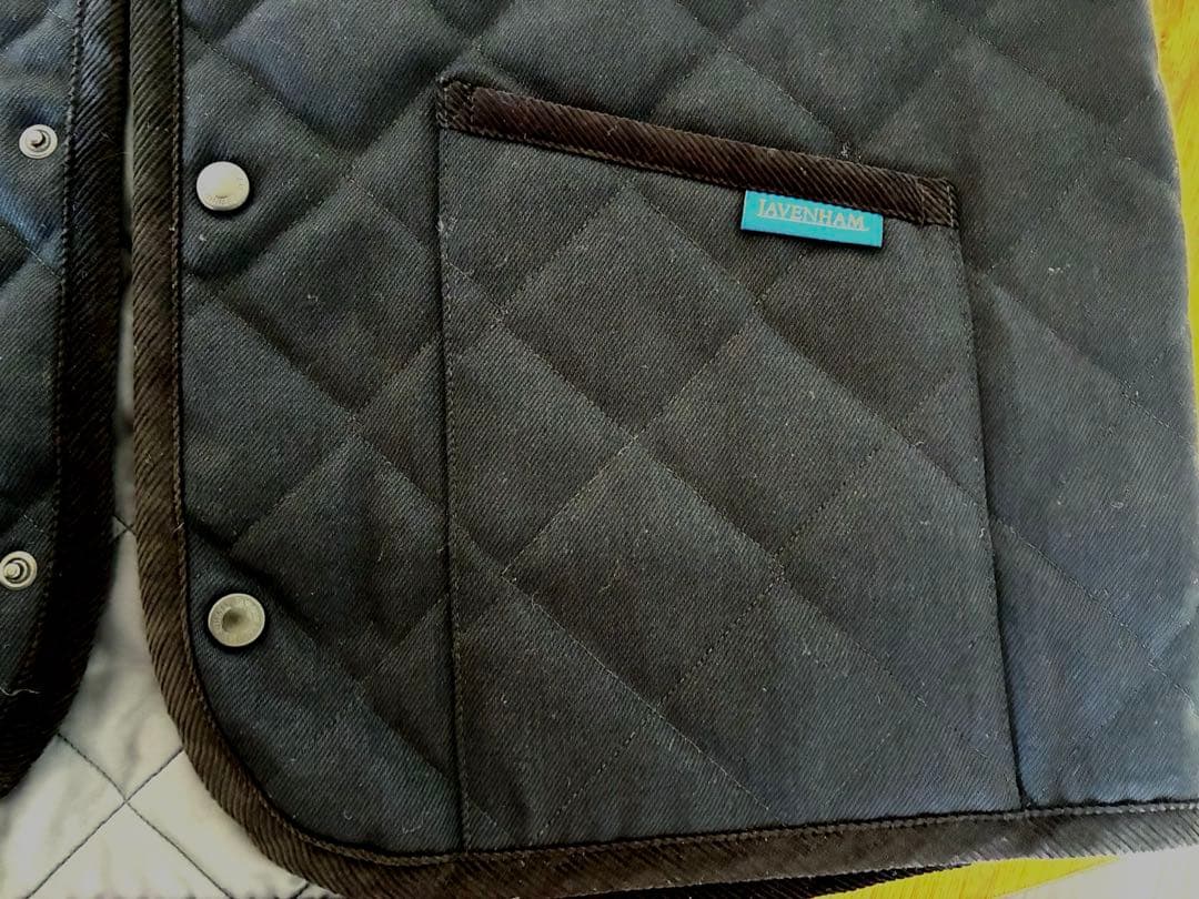 ラベンハム　デニムキルティングベスト 黒