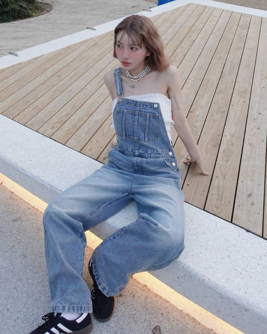 Darich ルーズデニムサロペット 【M】 ブルー