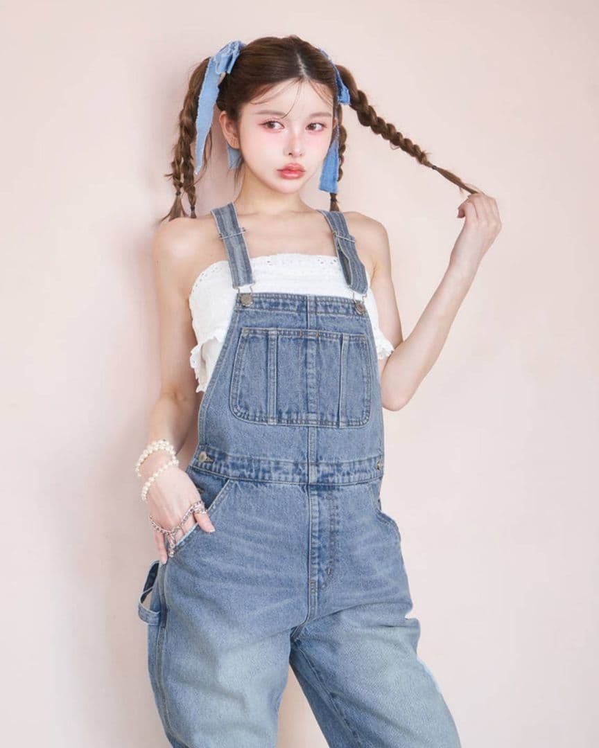 Darich ルーズデニムサロペット 【M】 ブルー