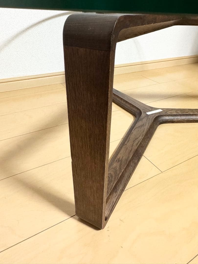 カリモク リビング　センターテーブル　ガラストップ　オーク