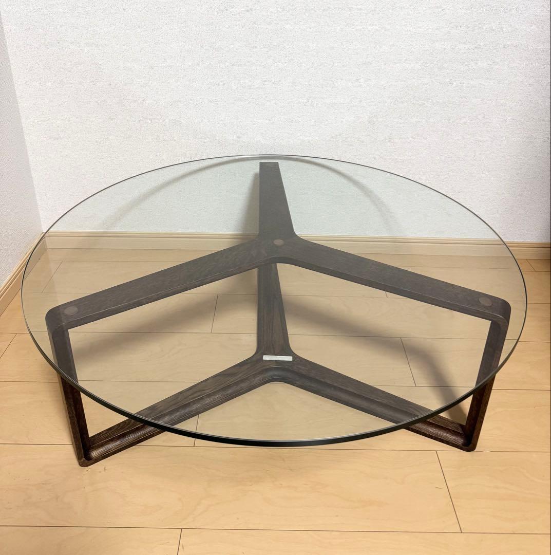 カリモク リビング　センターテーブル　ガラストップ　オーク