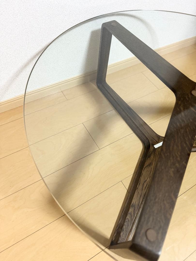 カリモク リビング　センターテーブル　ガラストップ　オーク