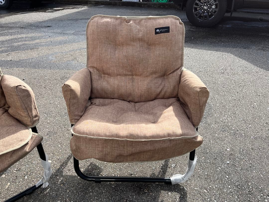 定価¥45000 ロゴスベーシックチェアーカバーセットキャンプカーキベージュ美品