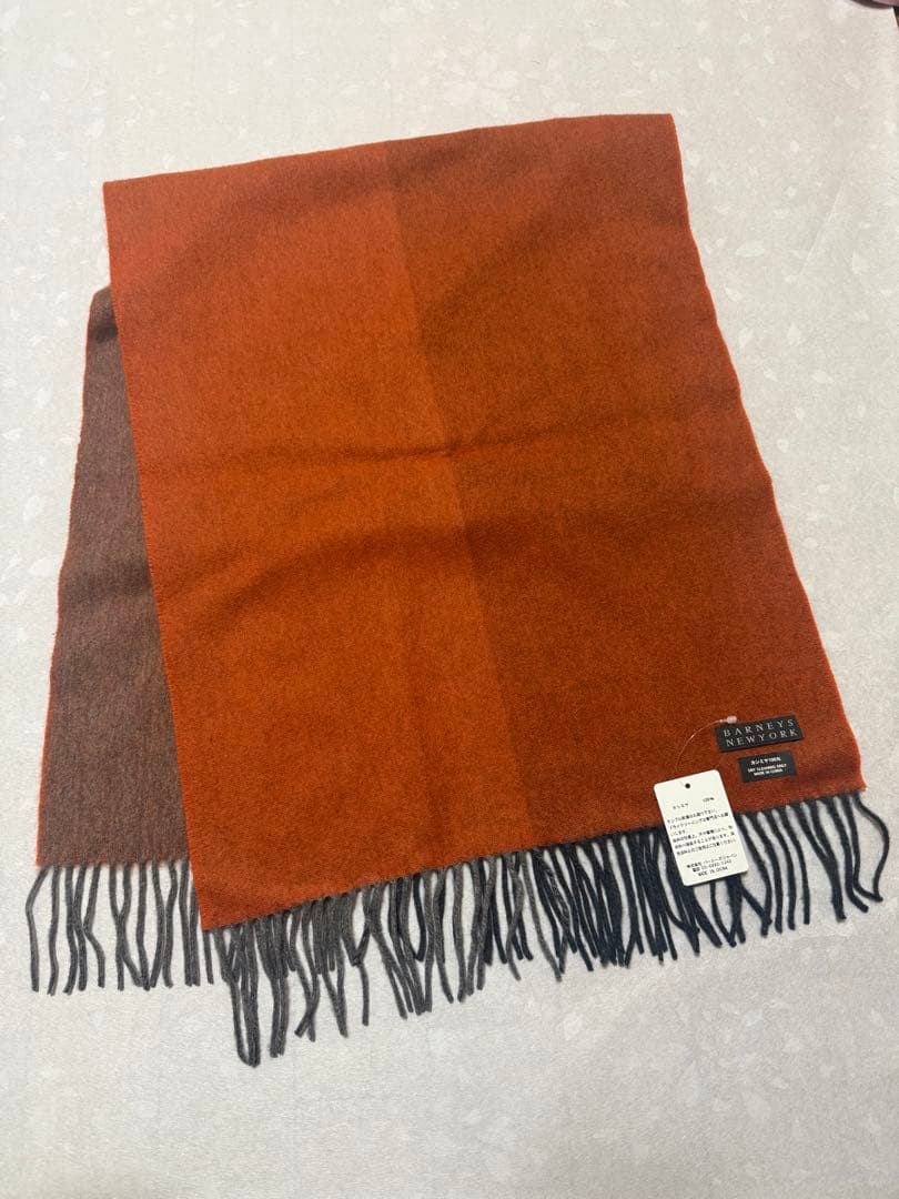 【新品未使用】BARNEYS NEW YORK リバーシブルカシミアマフラー