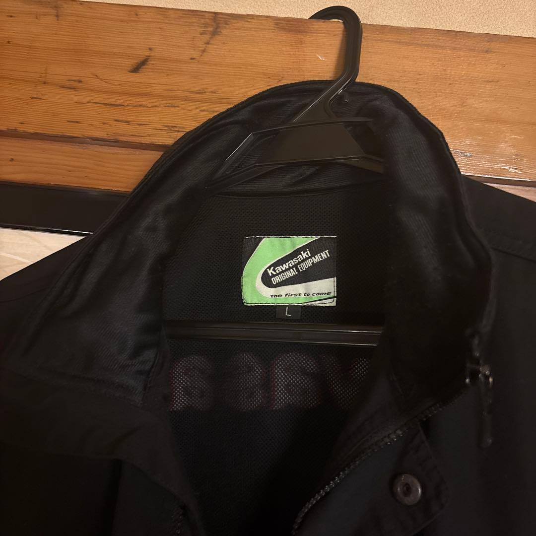 希少　Kawasaki 刺繍ロゴ　黒ジャケット