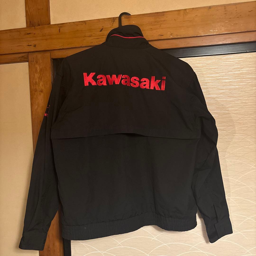 希少　Kawasaki 刺繍ロゴ　黒ジャケット