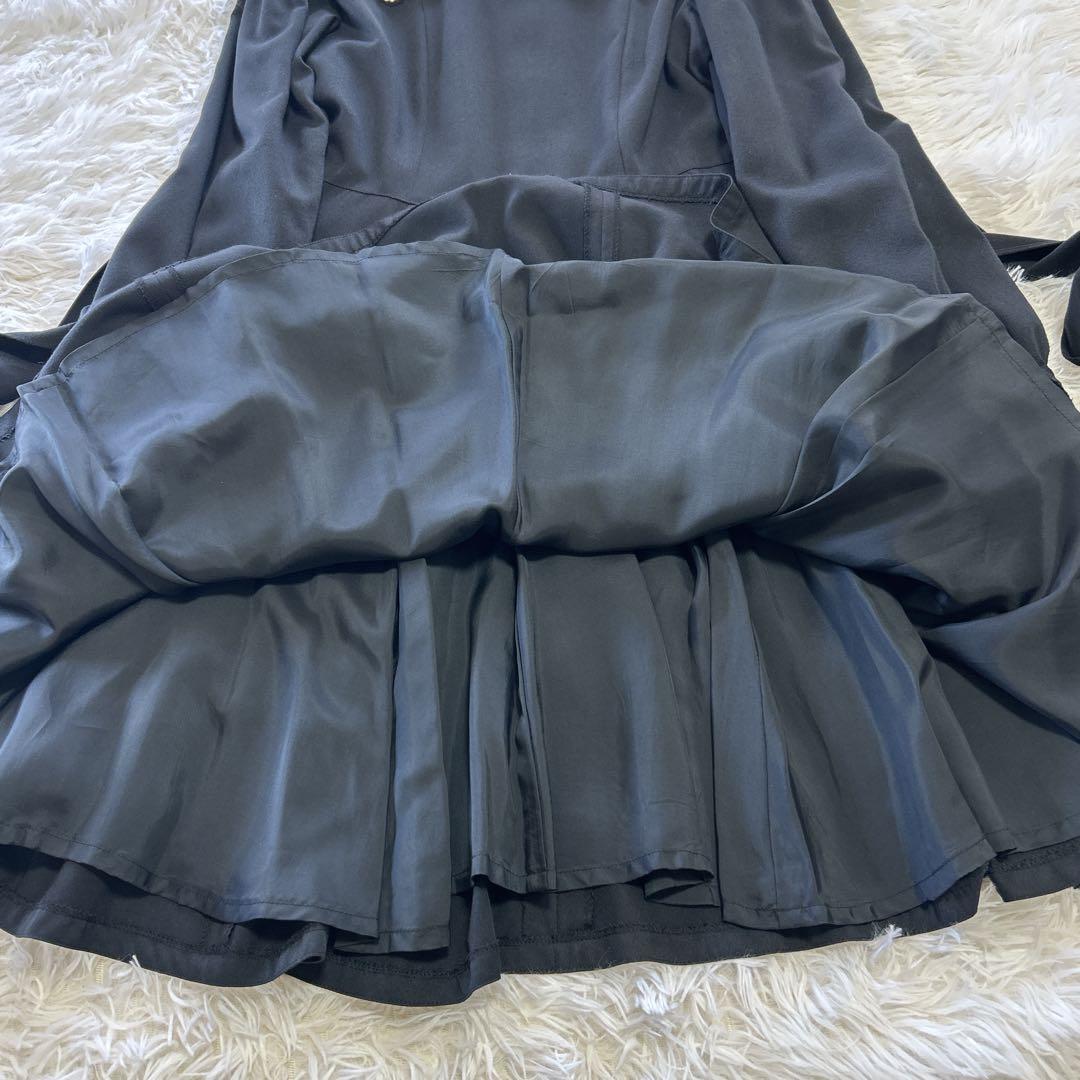 エミリーテンプル レース襟 バックリボン 長袖 フレアワンピース 160 日本製