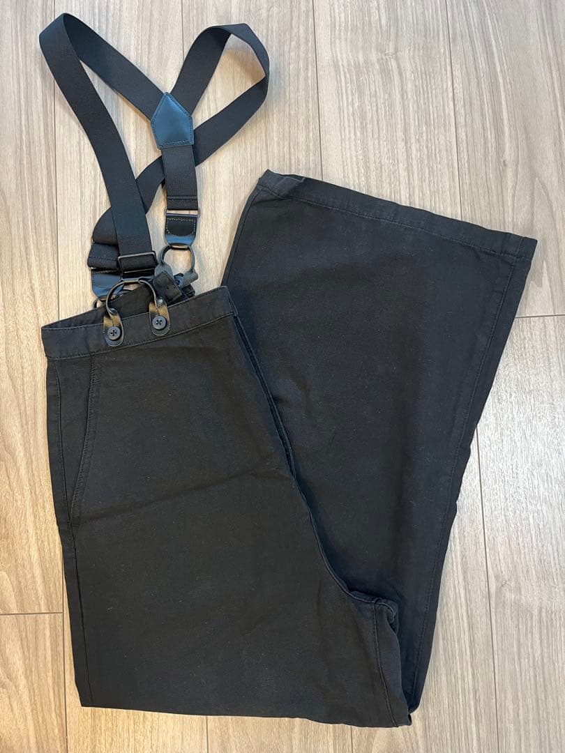 スピックアンドスパン　サスペンダー付きワーカーパンツ