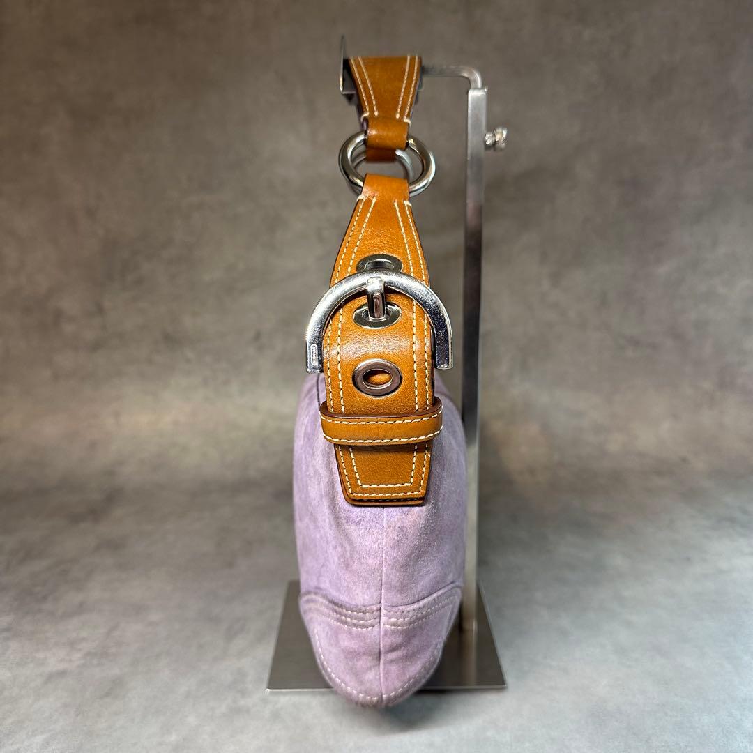 バッグ COACH Purple Hobo Suede One shoulder bag