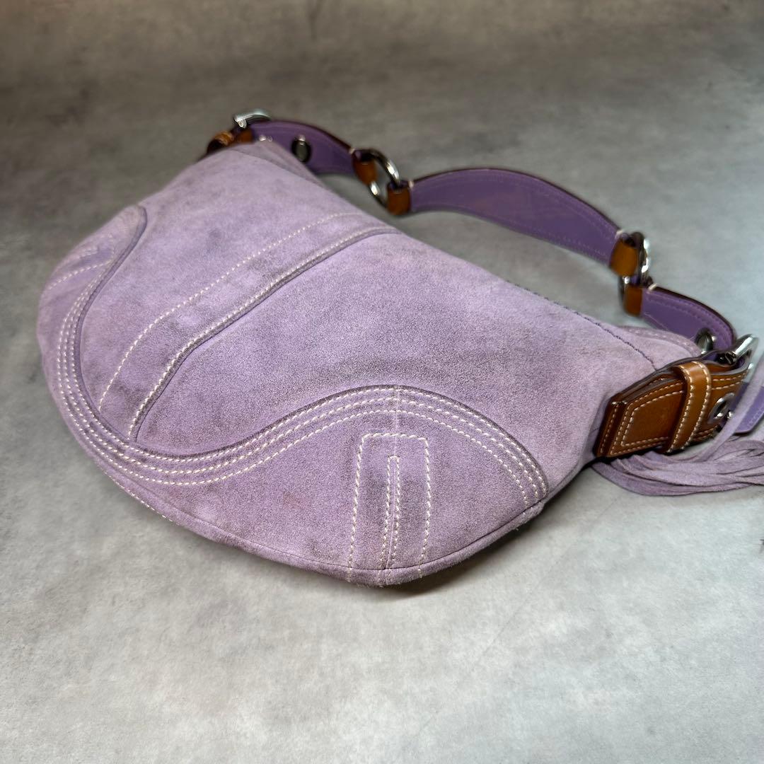 バッグ COACH Purple Hobo Suede One shoulder bag