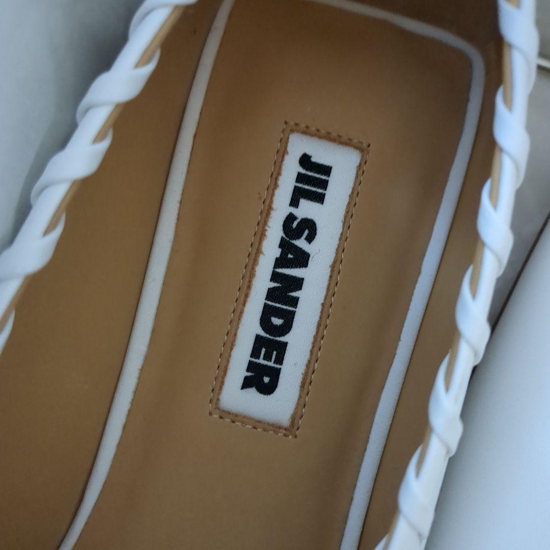 新品　JIL SANDER フラットシューズ 38 ホワイト　アンクレット付