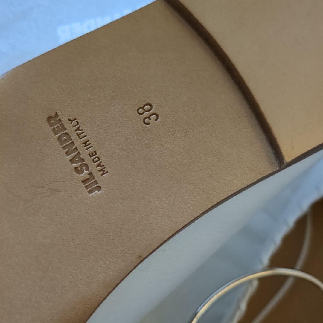 新品　JIL SANDER フラットシューズ 38 ホワイト　アンクレット付