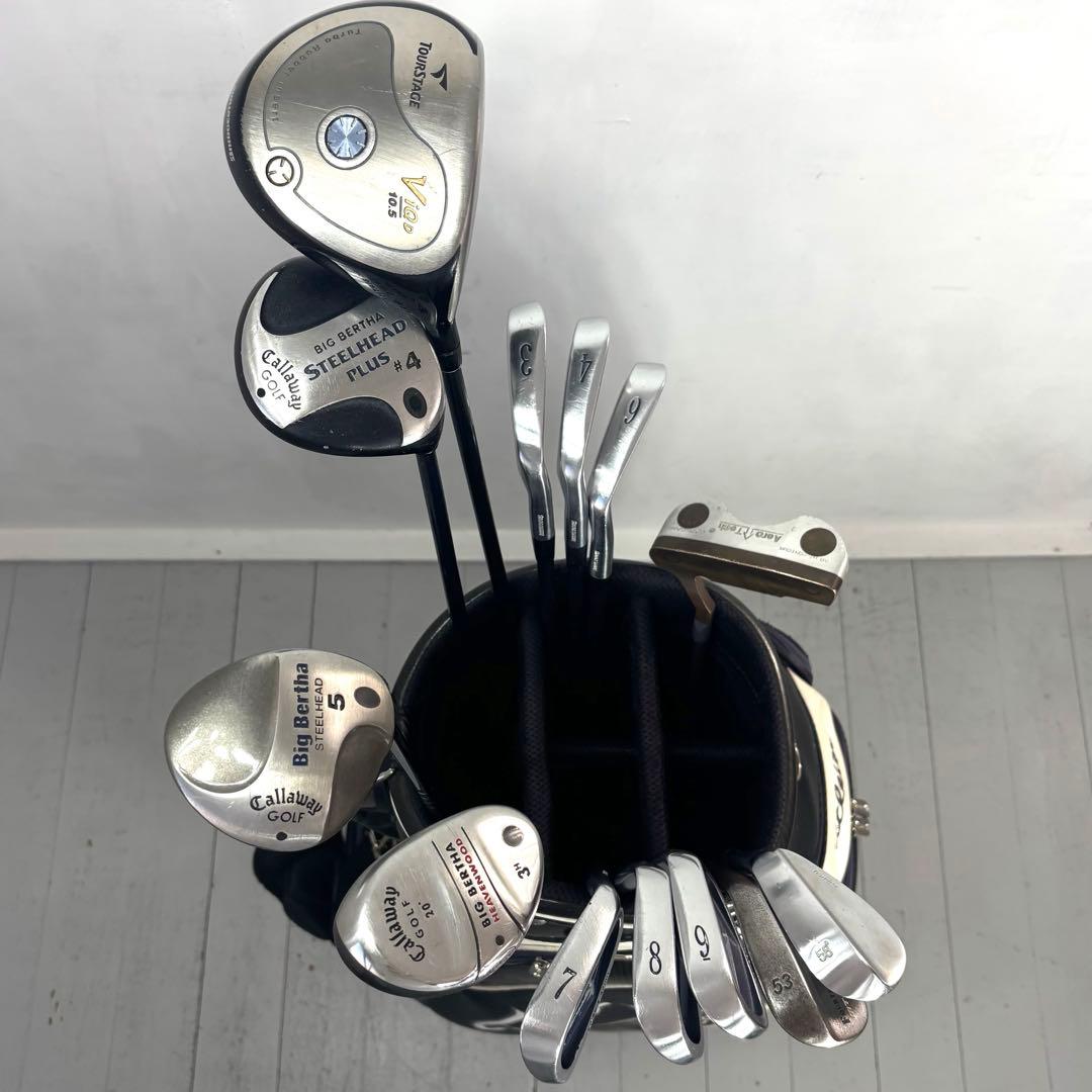 本格派 メンズゴルフクラブ 13本 フルセット ゴルフセット 豪華 お試しセット