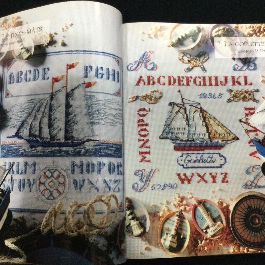 クロスステッチ　洋書　フランス語　刺繍　アルファベット　刺しゅう　図案集　作品集
