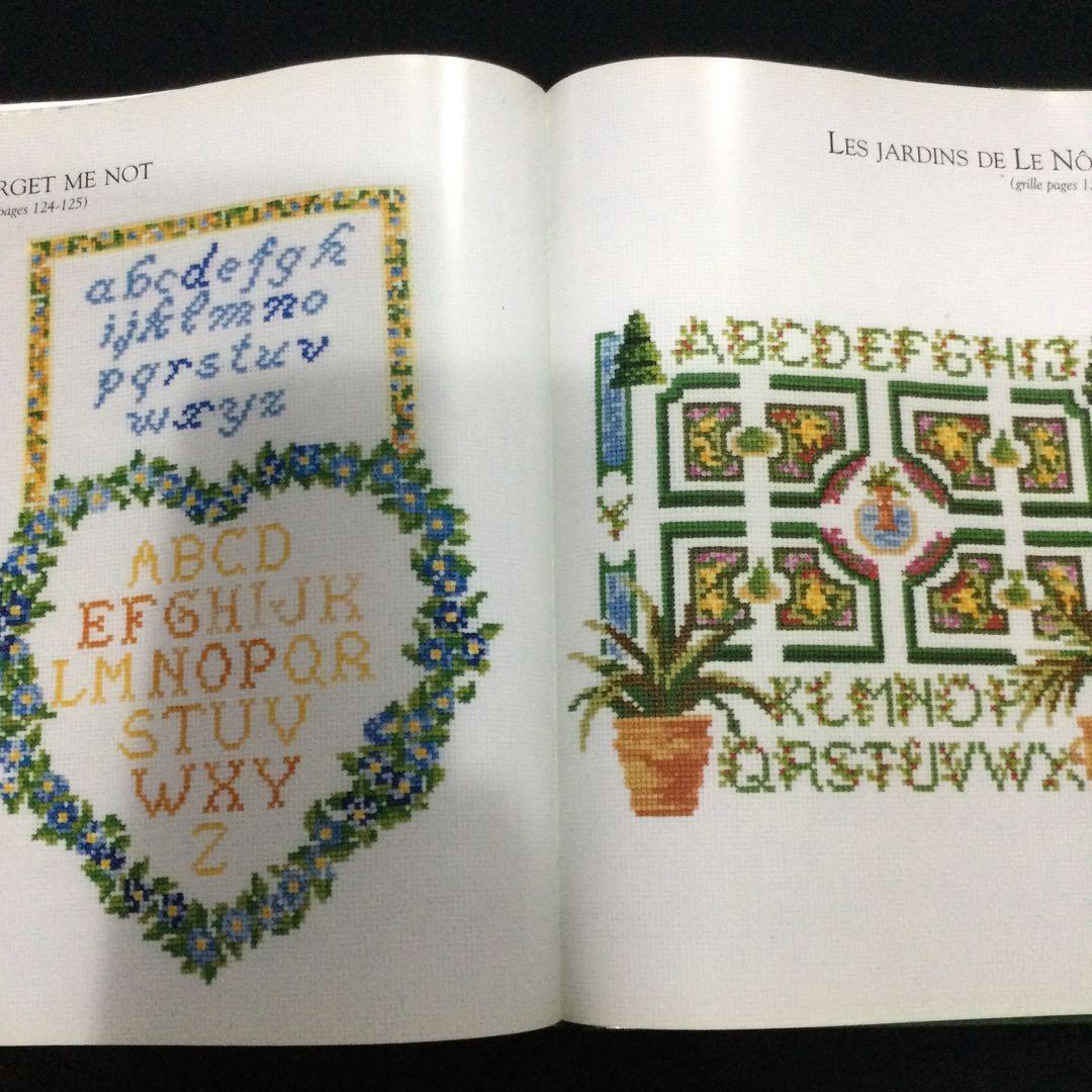 クロスステッチ　洋書　フランス語　刺繍　アルファベット　刺しゅう　図案集　作品集