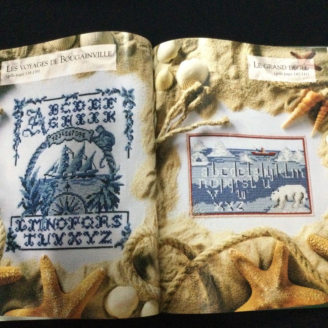 クロスステッチ　洋書　フランス語　刺繍　アルファベット　刺しゅう　図案集　作品集