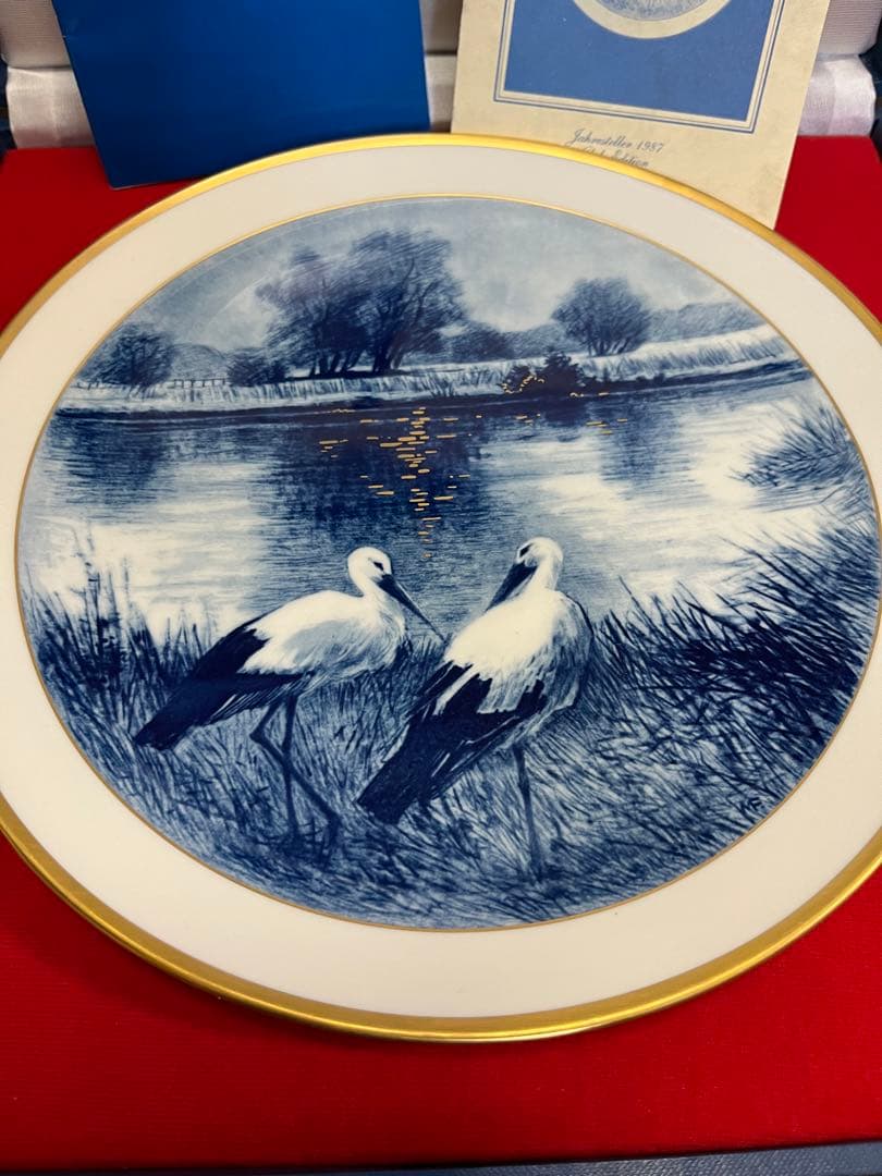 マイセン　限定　プレート　野鳥シリーズ　1987 箱　保証書付