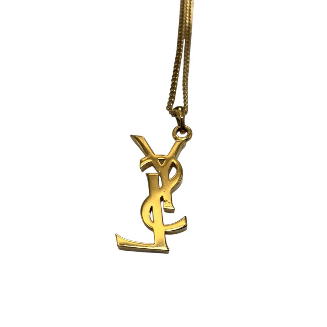 美品　YSL ネックレス　ゴールド　ロゴ
