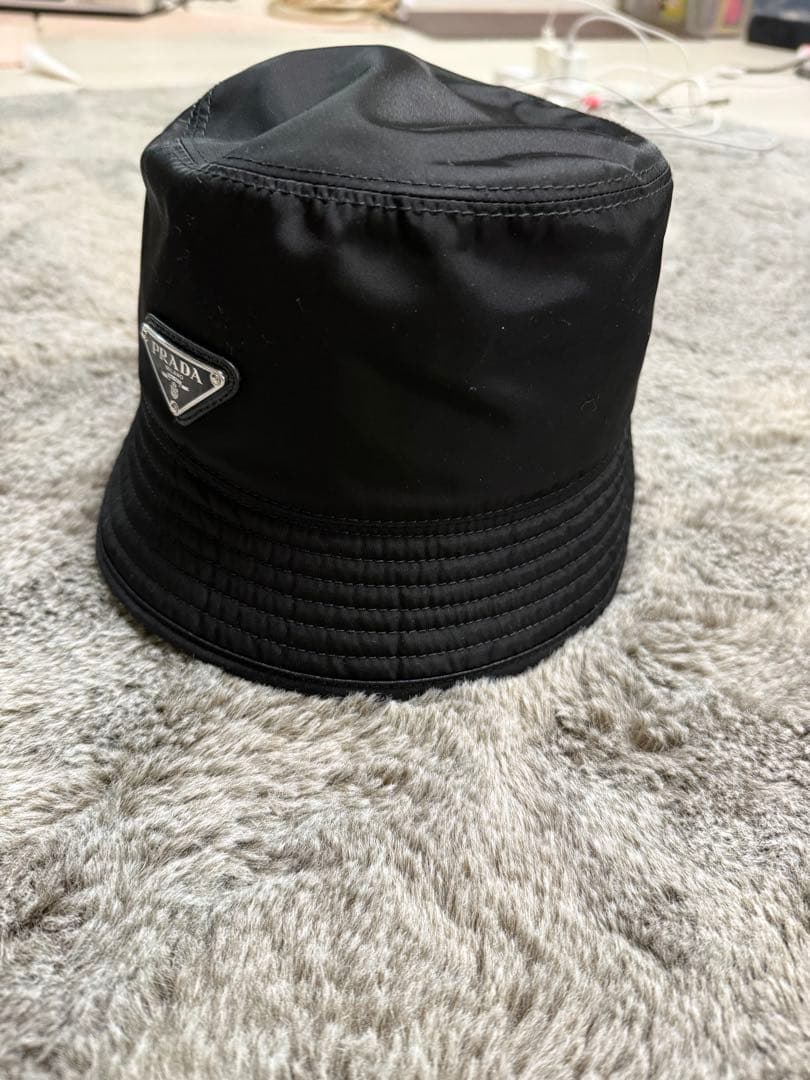 PRADA ブラック バケットハット 保存袋付き