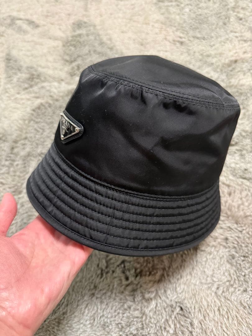 PRADA ブラック バケットハット 保存袋付き