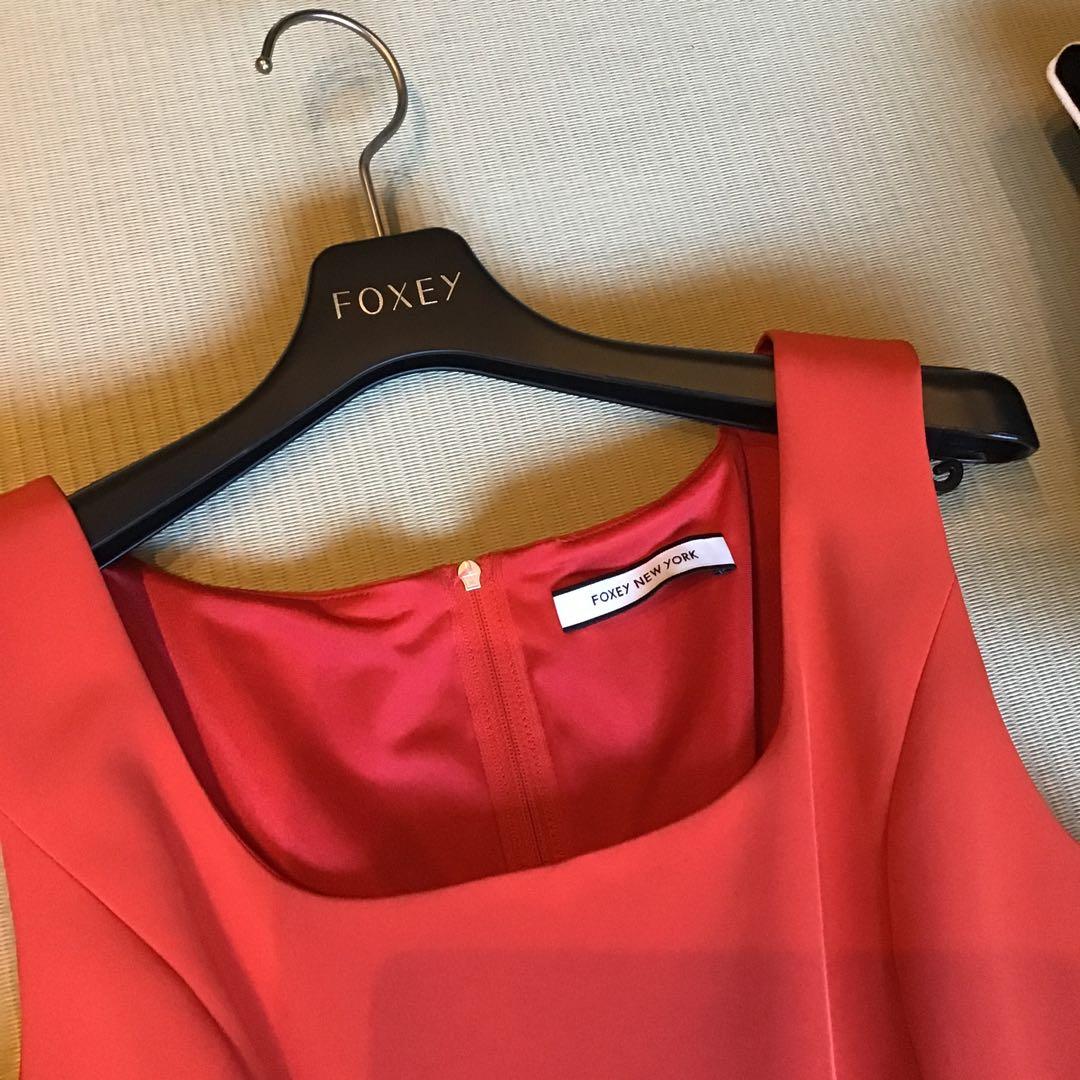 FOXEY ニューヨーク赤Aラインワンピース