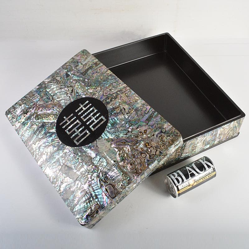 朝鮮美術　漆塗　螺鈿細工　文箱　M　R7345B