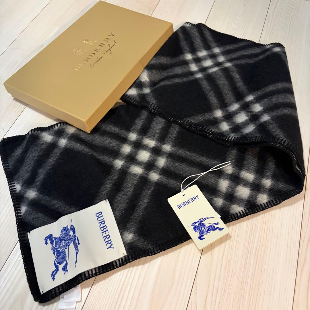 新品　Burberryクラシック チェック カシミア スカーフマフラー男女兼用