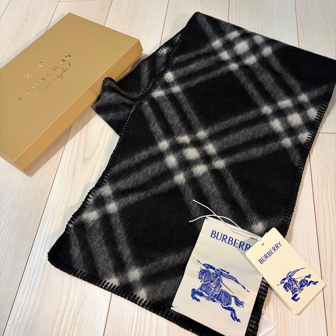 新品　Burberryクラシック チェック カシミア スカーフマフラー男女兼用