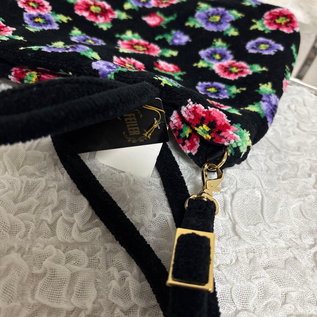 【未使用タグ付き】FEILER フェイラー 花柄 ハンドバッグ ショルダーバッグ