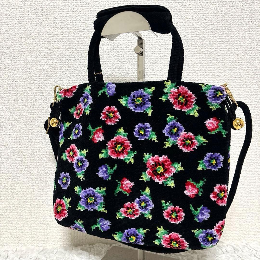 【未使用タグ付き】FEILER フェイラー 花柄 ハンドバッグ ショルダーバッグ