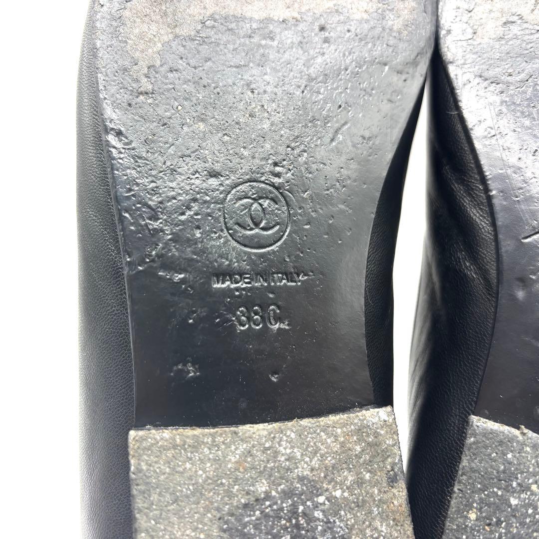 ✨美品✨CHANEL バレエシューズ　バレリーナ　レザー　ブラック　24㎝相当