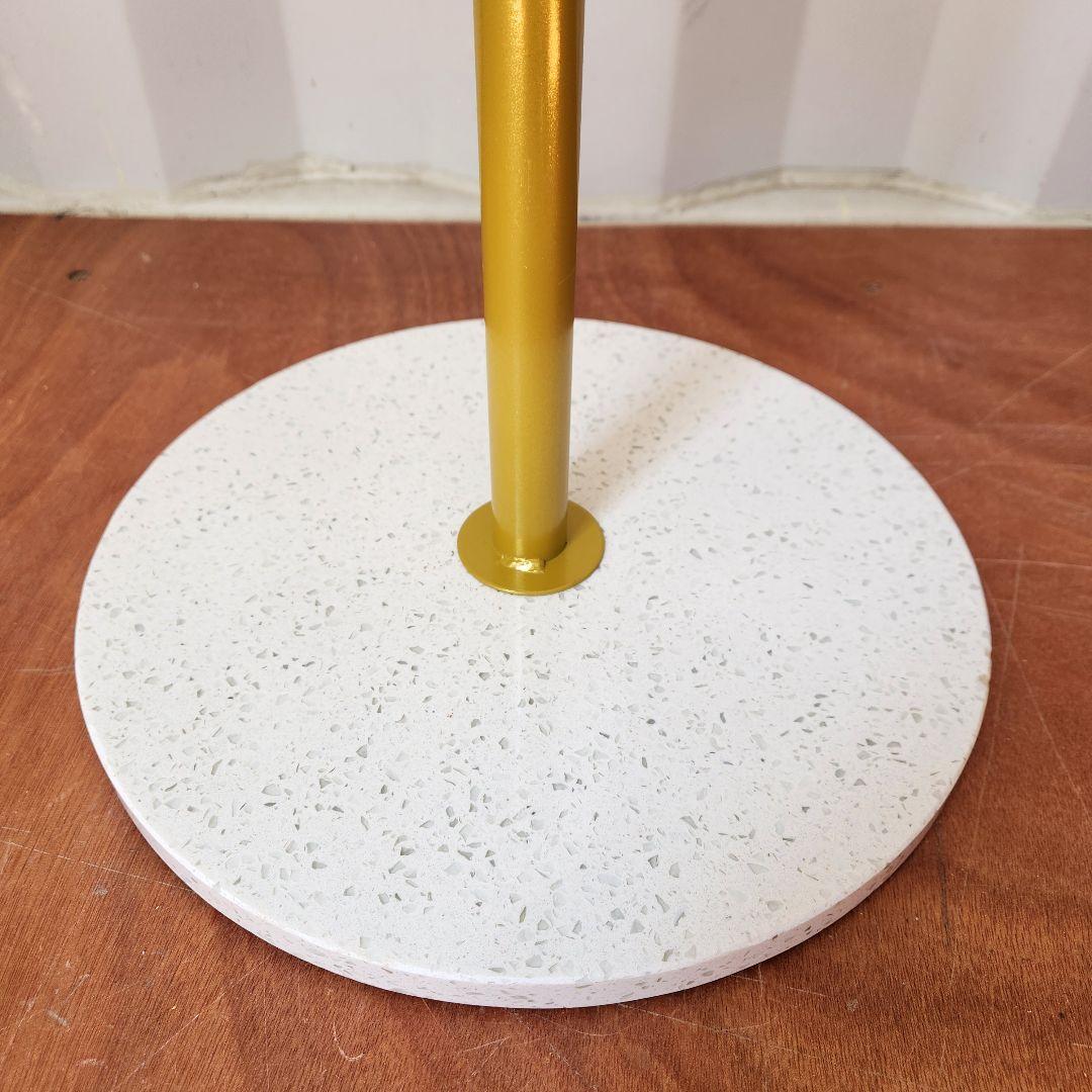 金属製　大理石ベース　ポールハンガー　ハンガーラック　コートハンガー　ゴールド