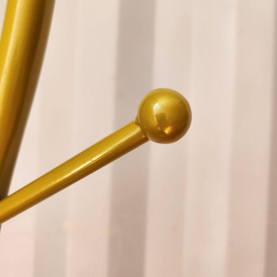 金属製　大理石ベース　ポールハンガー　ハンガーラック　コートハンガー　ゴールド