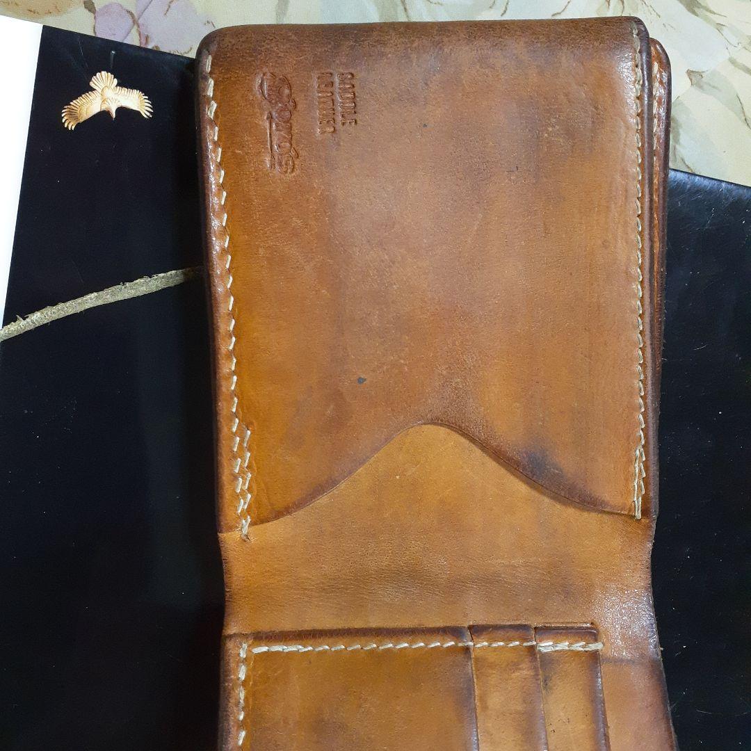 goro's 二つ折り財布 ブラウン レザー